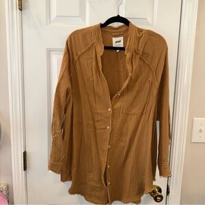 Aerie gauzy Button-Up Shirt